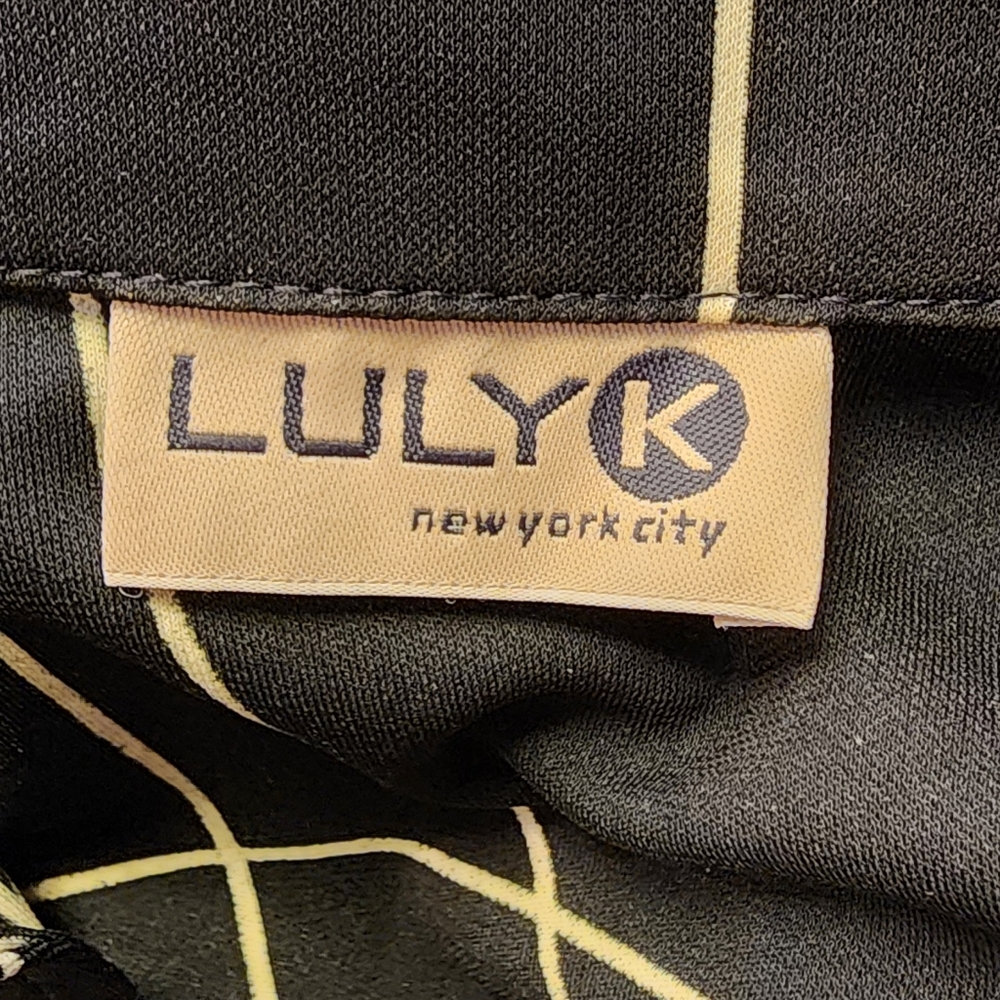 Luly K vintage  blouse black and cream - Picture 3 of 6